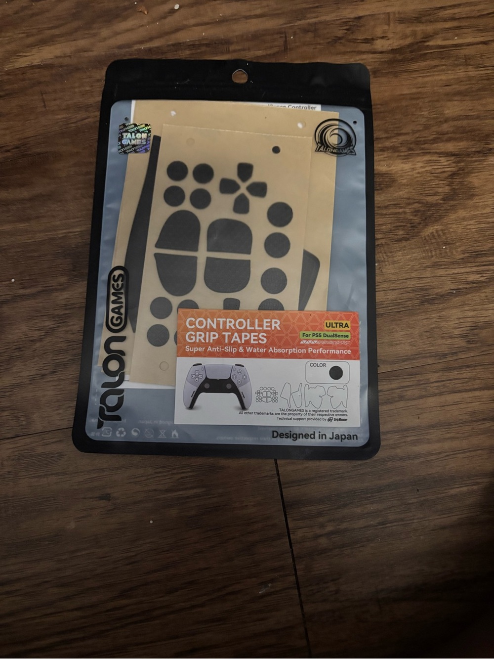Black Controller Grip Tapes for PS5 DualSense
